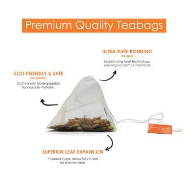 Saffron Cup Sunglow Energize Tea (Ginger & Turmeric) - 40 Pyramid Tea Bags, Pack of 2 (Premium Pyramid Tea bags) - saffroncup